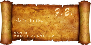 Für Erika névjegykártya
